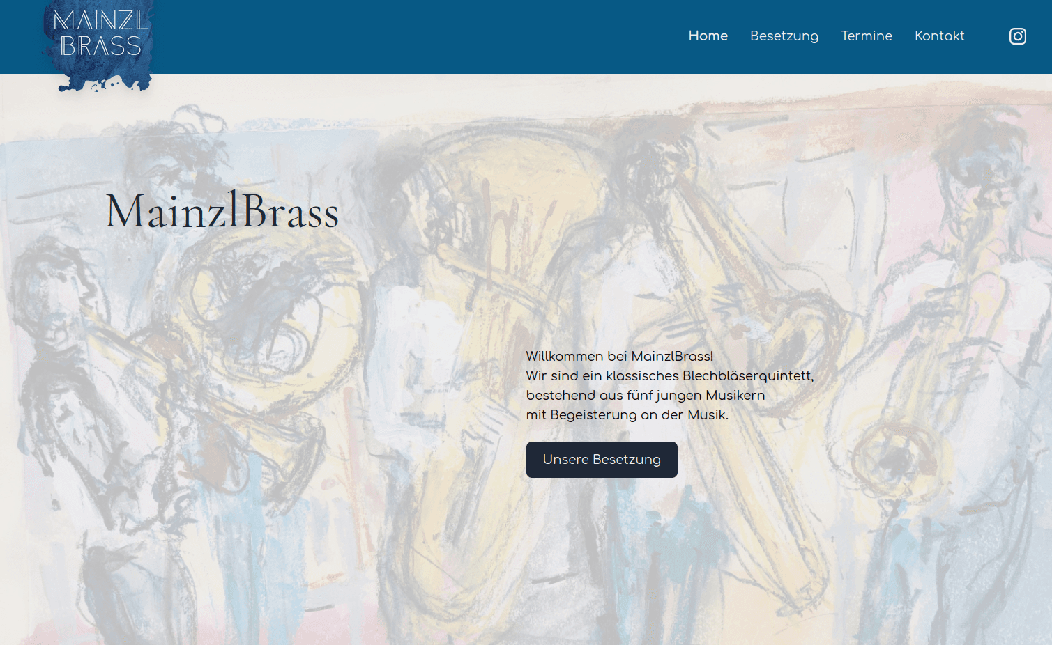 Screenshot of the MainzlBrass Website