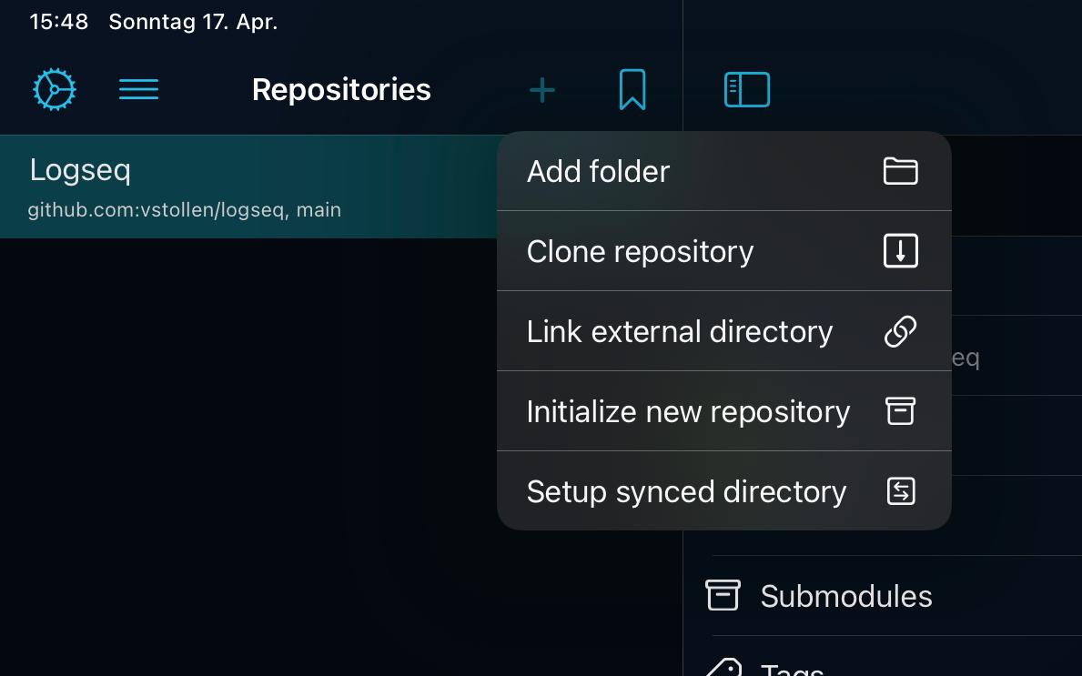 Working Copy add synced directory